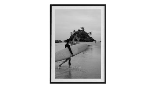 Byron Bay The Pass Black and White