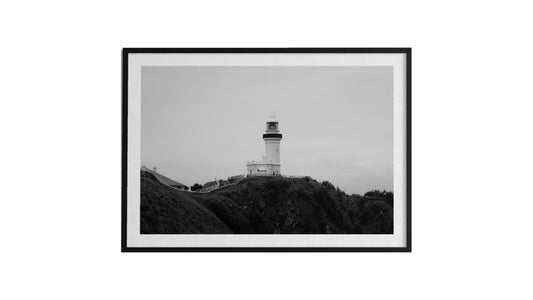 Byron Bay Lighthouse Black and White
