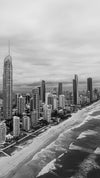 Gold Coast Skyline Black and White