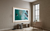 Noosa surfers wall art styled in modern coastal living room