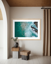 Close-up of Noosa surfers ocean photography print