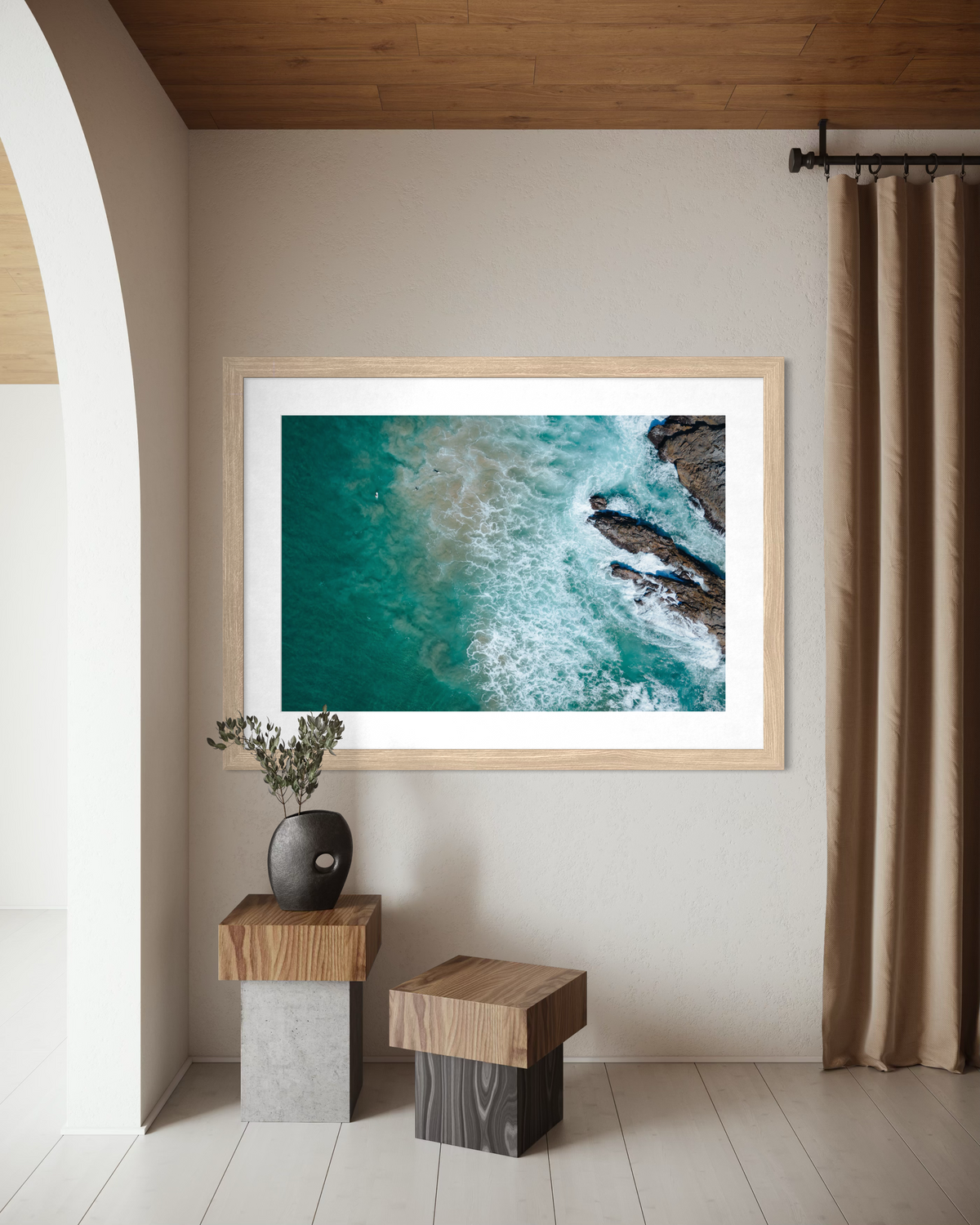Close-up of Noosa surfers ocean photography print
